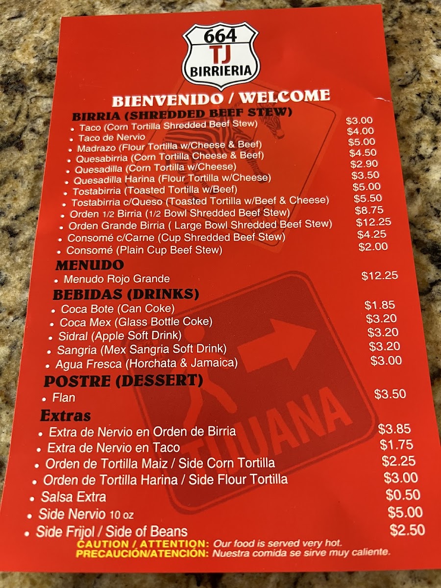 Birrieria Menu - Image 1